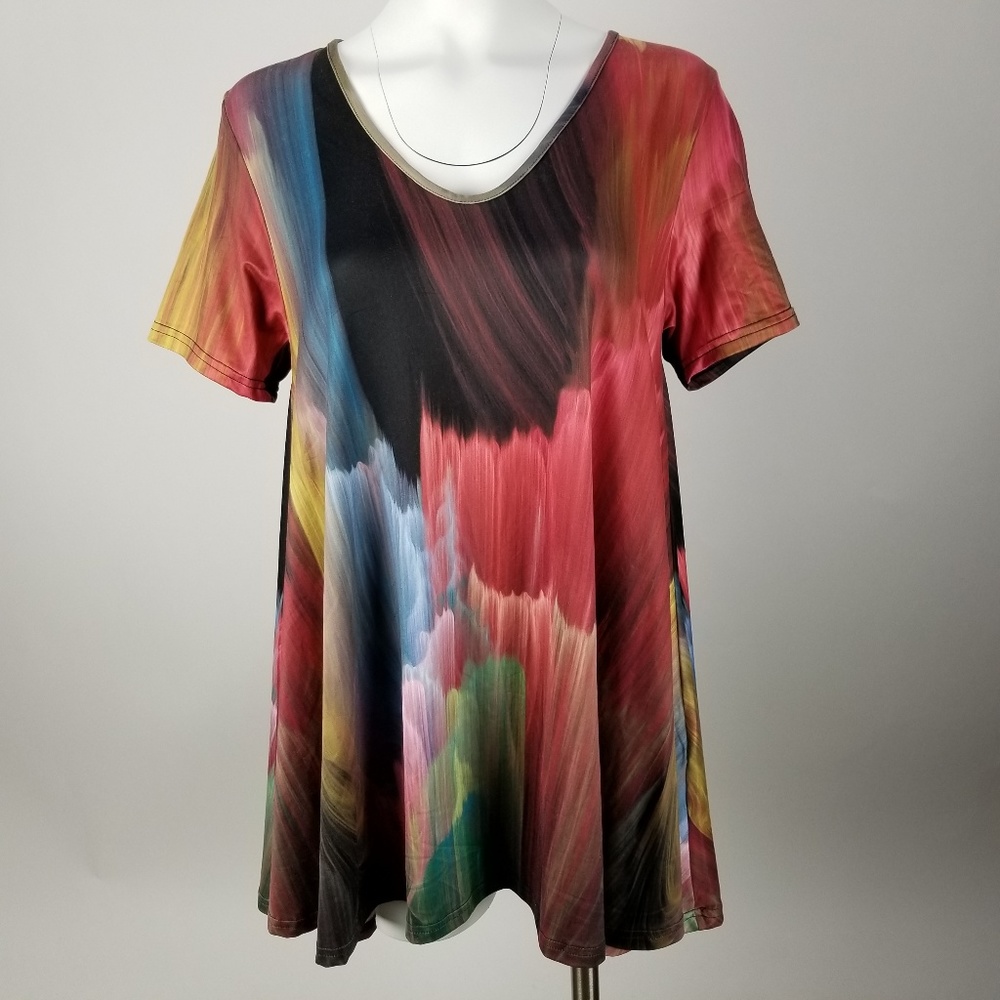 Simply Aster By Firmiana Tunic‎ Dress Brush Strokes